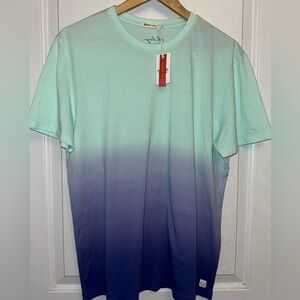 Marine Layer NWT Butter Soft Signature Crew Tee in Indigo/Mint Green Ombre